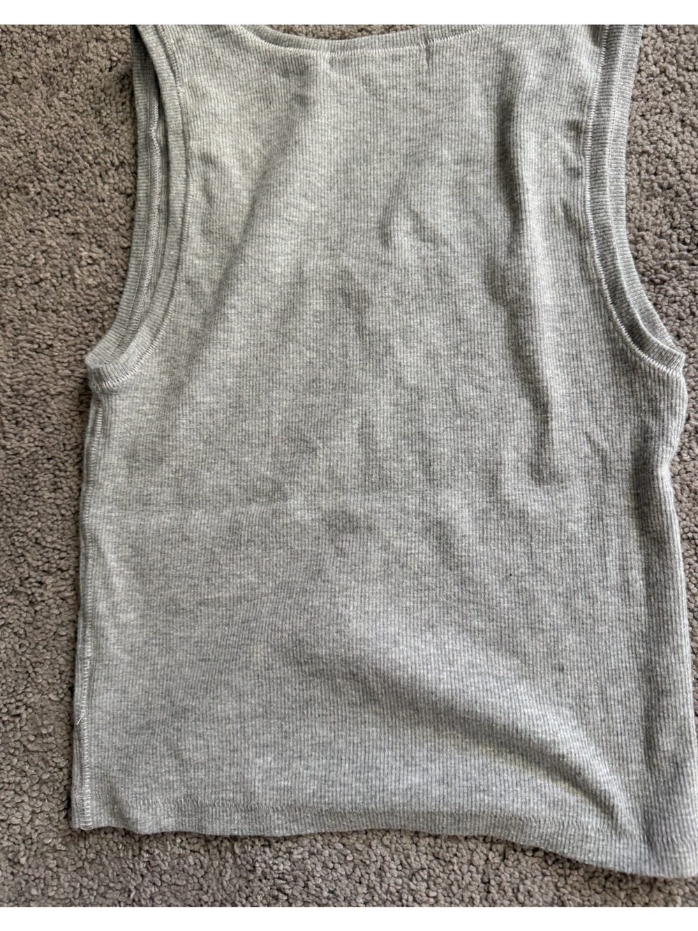 Eterne Light Gray Ribbed Tank Top - Picture 2 of 3